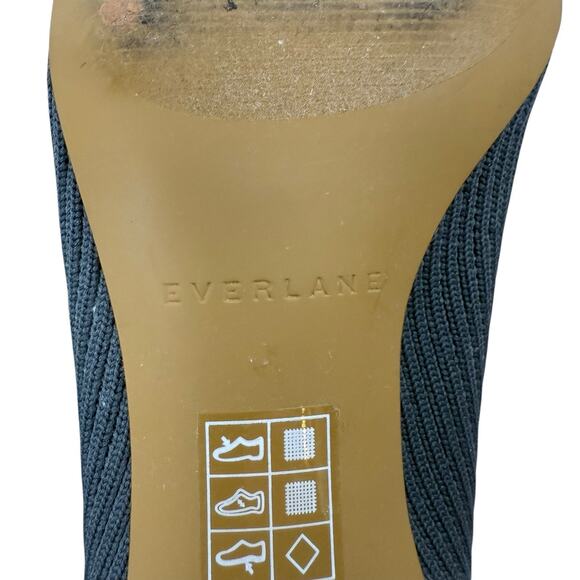 EVERLANE Boots Womens 7.5 Gray The Glove Boot Ribbed Knit Heel Minimalist - Picture 9 of 9